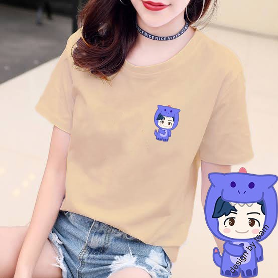 YOURSTYLE1119 - KAOS KARAKTER VIOLET REX DINO BAJU KAOS WANITA DISTRO UNISEX OVERSIZE JUMBO KEKINIAN