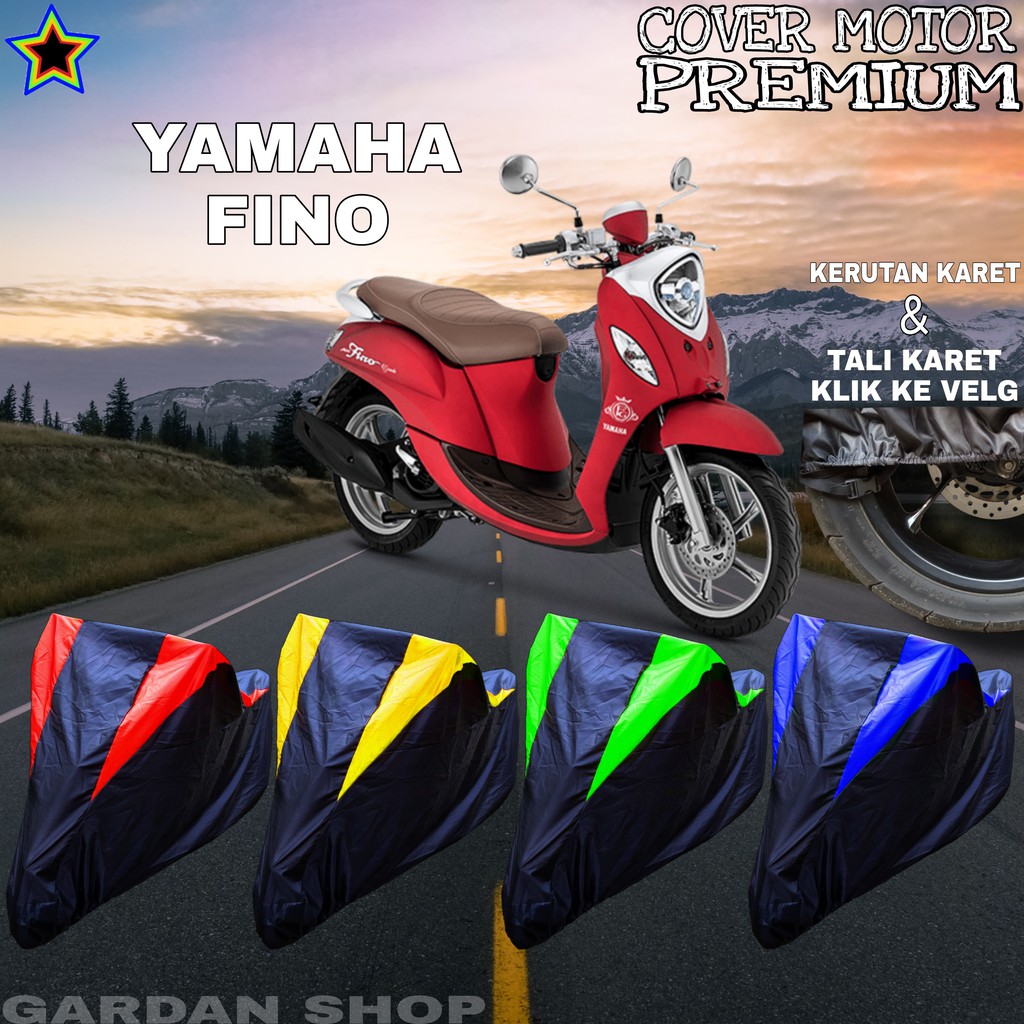 Sarung Motor YAMAHA FINO Hitam KOMBINASI Body Cover Penutup Fino PREMIUM