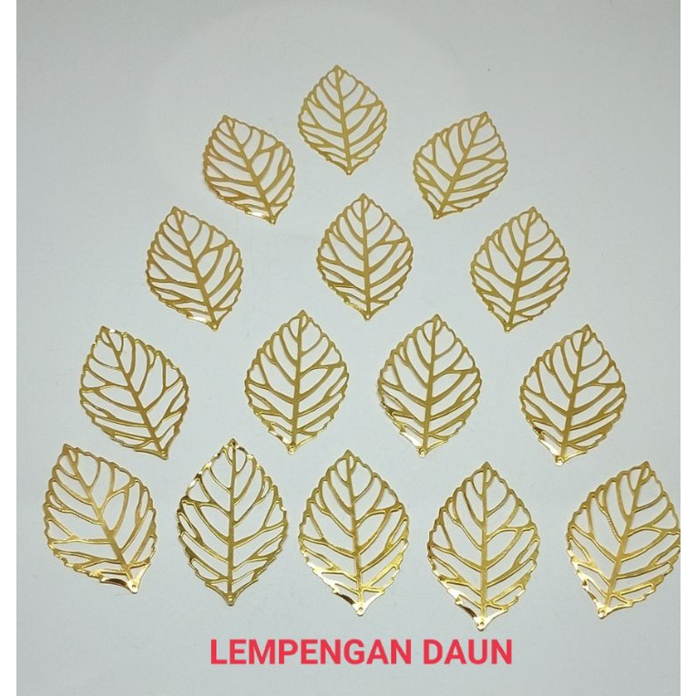 VARIASI MOTIF DAUN / LEMPENGAN DAUN EMAS ( ISI:10PCS ) Rp7000