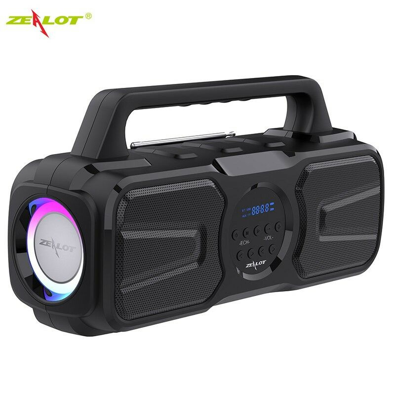Zealot Poratbel Bluetooth Speaker  Solar Power 20W-P2-Black