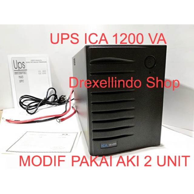 UPS MODIF ICA 1200 Pakai 2 AKI 12 VOLT-100A