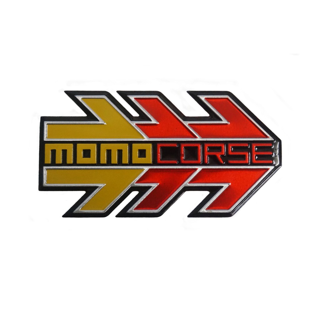 EMBLEM LOGO MOMO CORSE KUNING MERAH