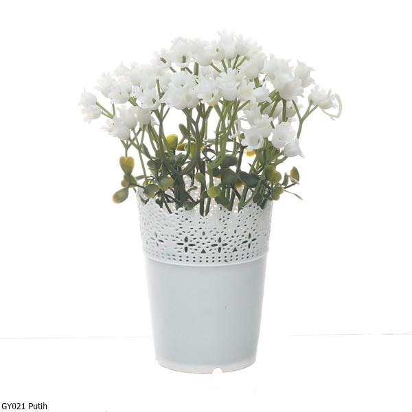 Rangkaian Bunga Plastik Gypsy GY02-Putih