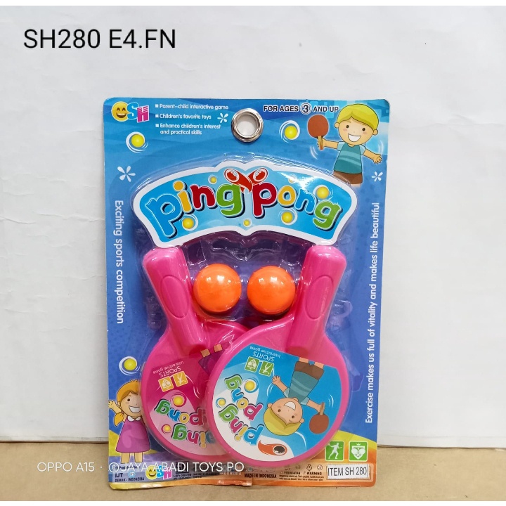 SH 280 - MAINAN ANAK PING PONG + BAD BAHAN PLASTIK SH280