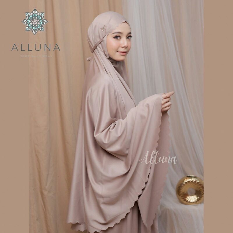 New Mukena daily travelling Alluna, mukena daily, lebaran,mukena adem,nyaman, mukena seserahan,kado