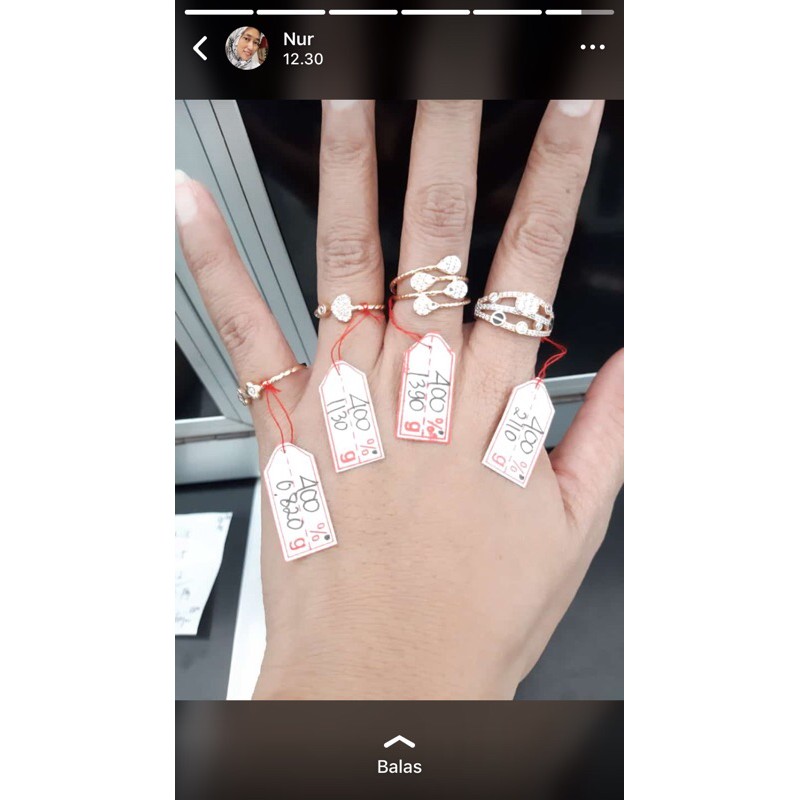 cincin emas 375