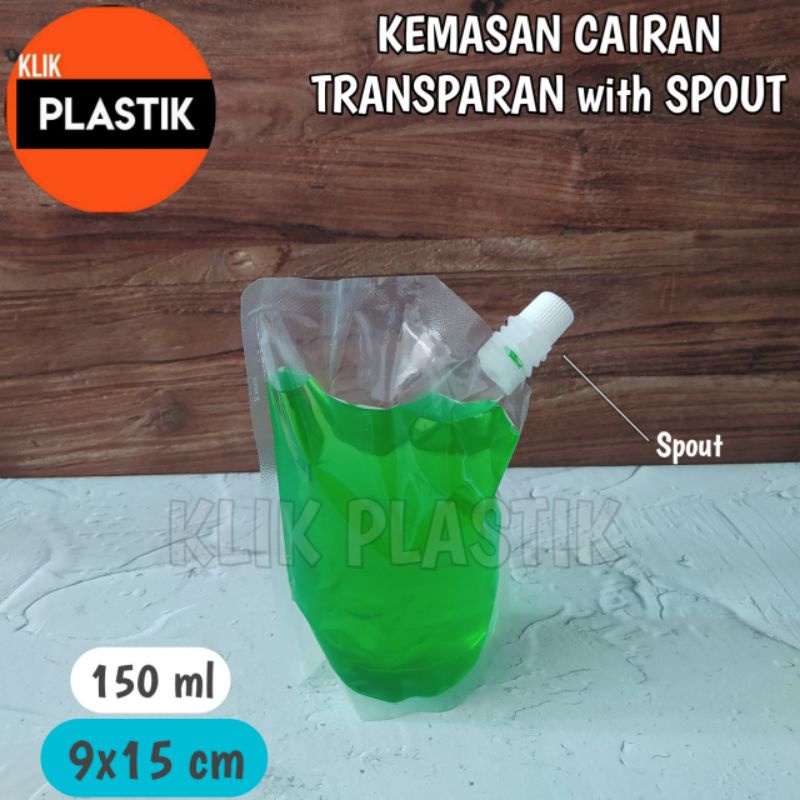 PREMIUM STAND POUCH UNTUK PRODUK CAIRAN DENGAN SPOUT 150ML KPACK
