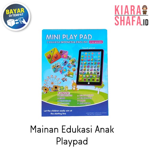 Kiarashafa - Mini Playpad Ipad - Mainan Edukasi Anak 2 Bahasa (Indonesia&amp;English)