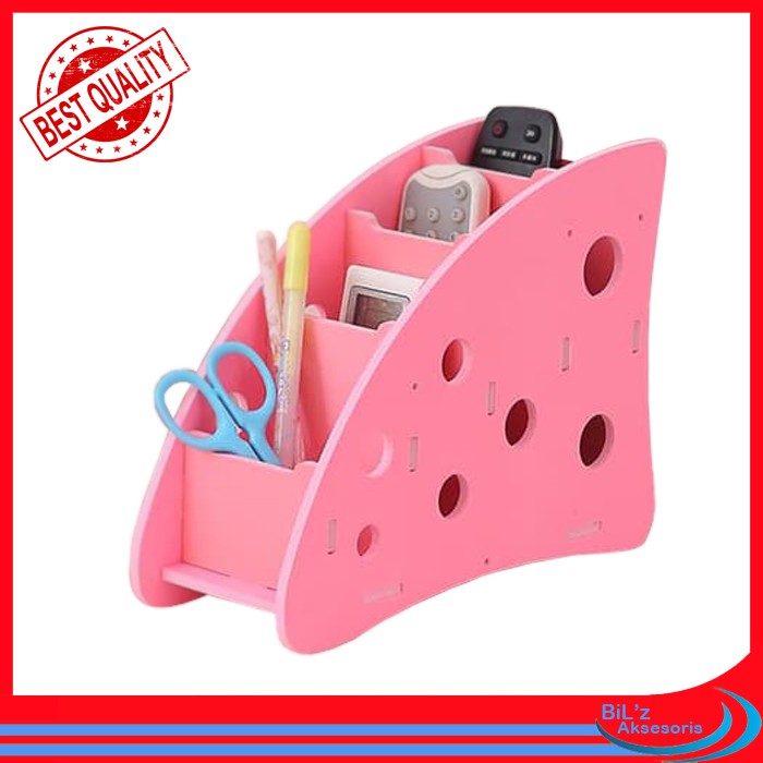80HJ Pink Rak Accesories Desktop Hiasan Dekorasi Ruangan Tempat Remote Tempat Hp Rak Storage