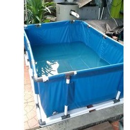kolam terpal rangka pipa fullset 2x1x0,50 PVC ORCHID