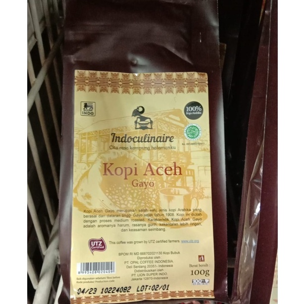 

Indoculinaire Kopi Aceh Gayo 100 gr