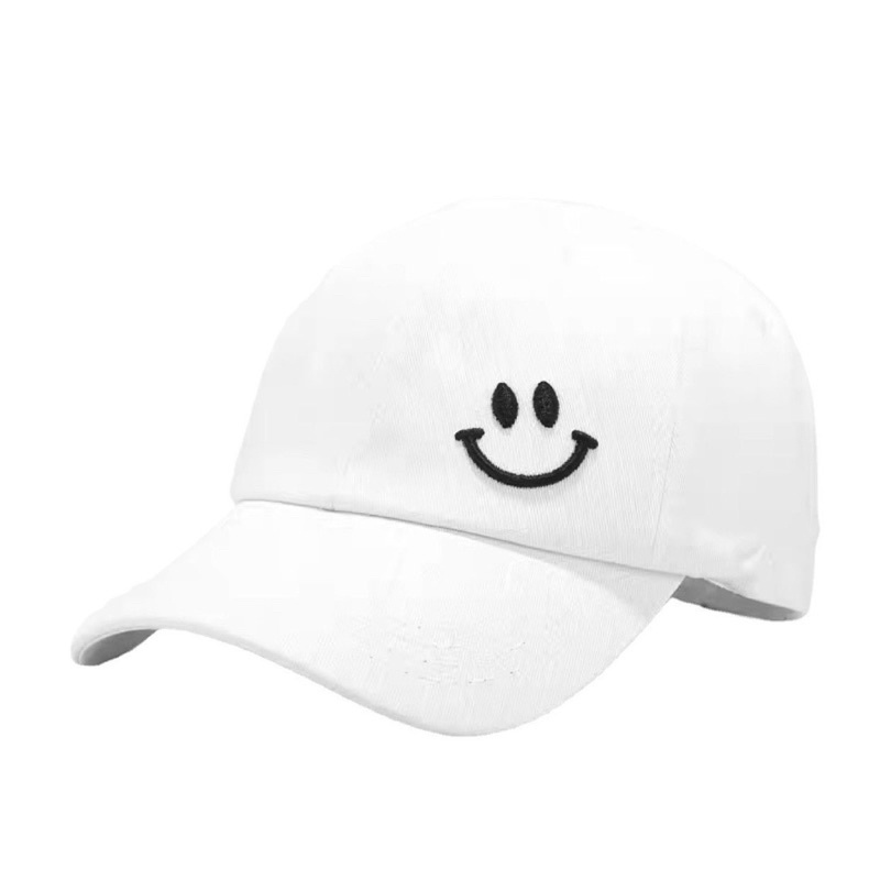 [COD] Topi Distro Korea Baseball Bordir Smile Pria Wanita