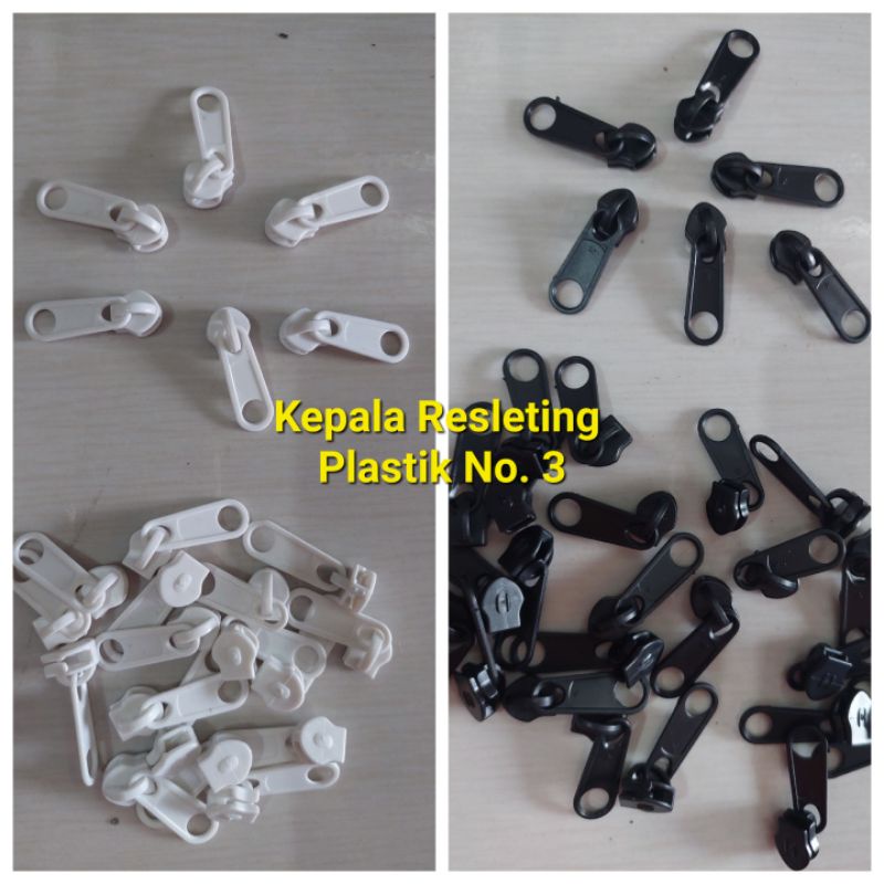Kepala Resleting Plastik No.3