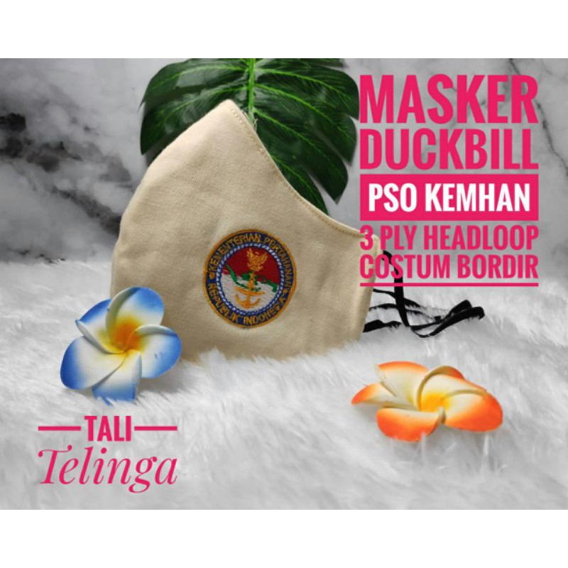 Masker Kemhan Duckbill Logo Bordir