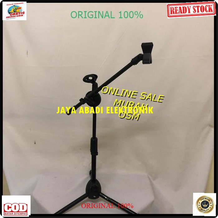 G80 ORIGINAL BETAVO STAND MIC 65 CM MIK DUAL DOUBLE KAKI TIGA HOLDER STANDING MIKCROPHONE PENYANGGA UNIVERSAL MIKROPHONE TIANF PEGANGAN TRIPOD ASLI GANTUNGAN HANGER BISA SEMUA JENIS MIC BAHAN BESI DAN BISA DIATUR KETINGGIANNYA