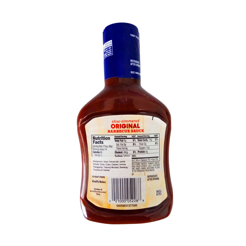Kraft Barbecue Sauce Original Nutrition Facts Besto Blog