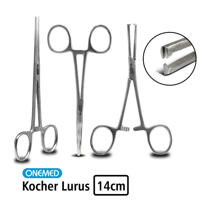 Kocher Lurus Stainless Steel Onemed 14 Cm OJ