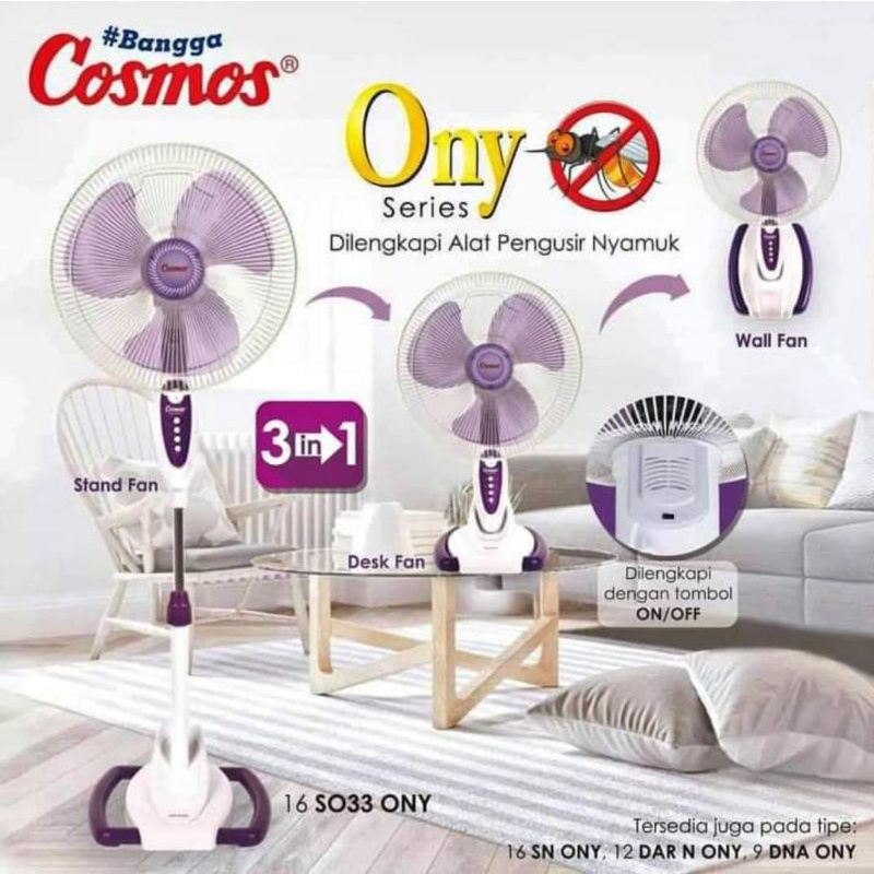 Kipas Angin Cosmos Anyi Nyamuk Remote 3 in 1
