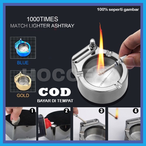 ASBAK DAN KOREK 2 IN1 TEN THOUSAND MATCHES LIGHTER ASTHRAY ASBAK UNIK DAN ELEGAN BR24 B