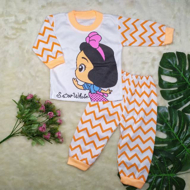 Ss#020 Setelan Piyama Bayi size 0-12bulan / Pakaian Bayi / Pakaian Anak Perempuan / Baju Tidur Bayi