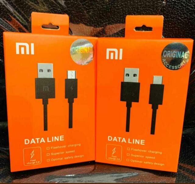 kabel data ori mi packing orange mirco (2A) tipe c (2A)