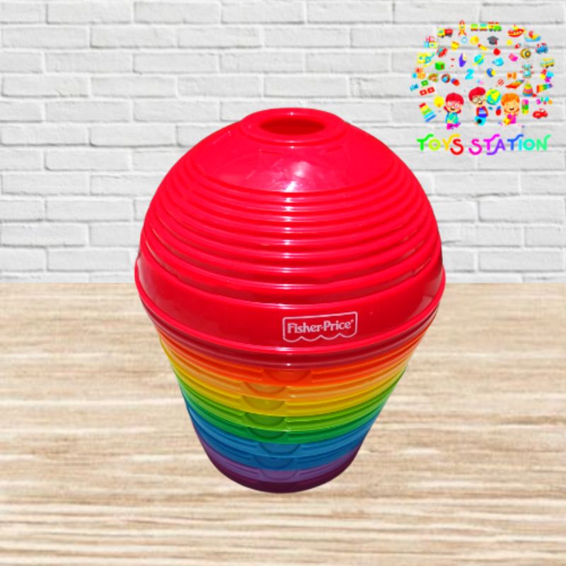 mainan anak edukasi fisher price stack and roll susun susun angka 1 - 10