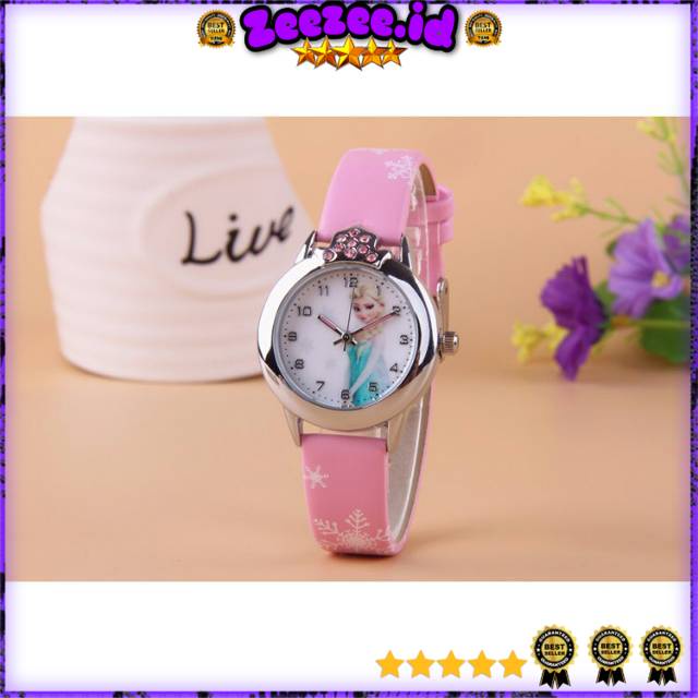 Jam Tangan Anak Perempuan Princess Elsa Anna Frozen - FG0701A