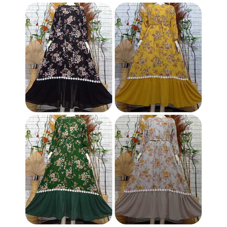 LANGSUNG KIRIM gamis susu rendaTerbaru / gamis monalisa Maxy Dress