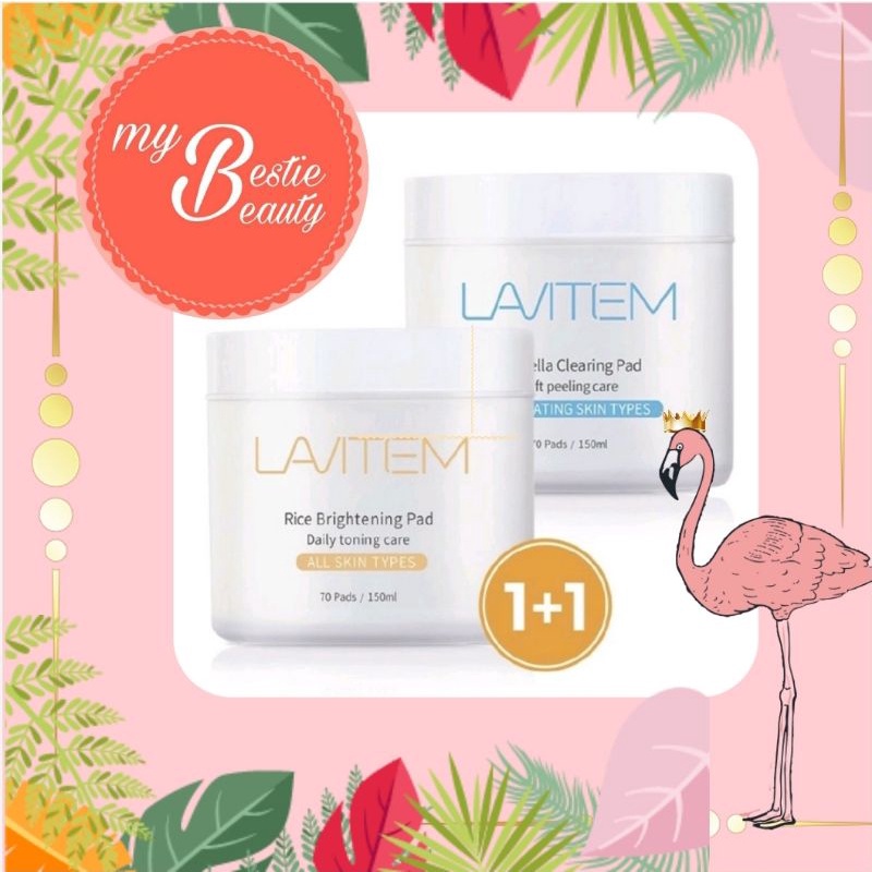 Lavitem Rice Brightening Pad + Centella Clearing Pad