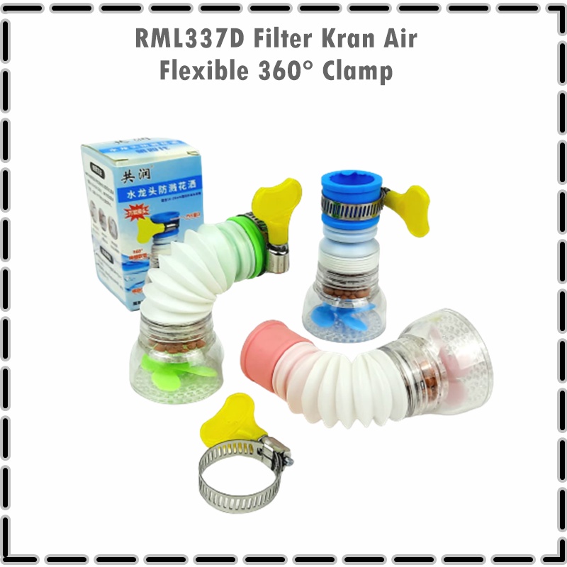 Filter Keran/Sambungan Keran Fleksibel/360 Derajat + Klem