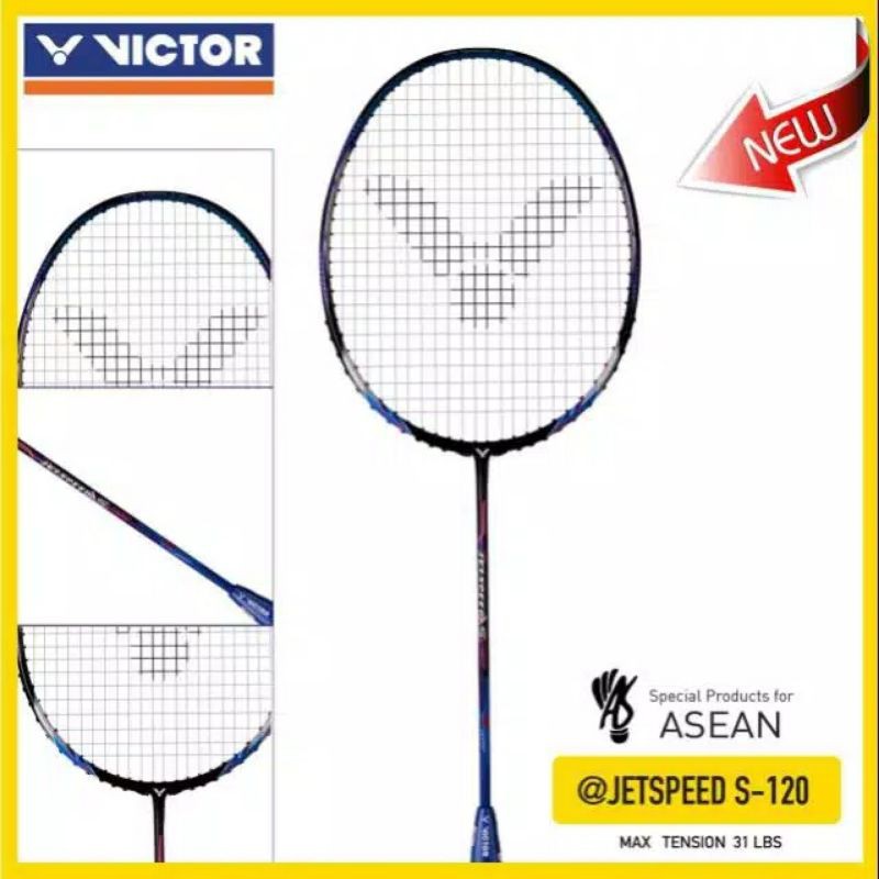 Raket Badminton Victor JetSpeed S120 + BG66 Ultimax Original