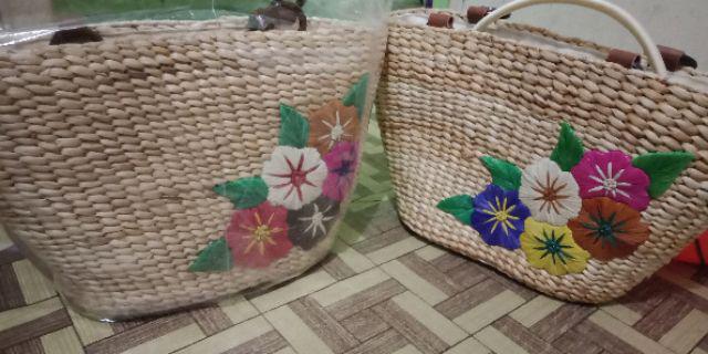 Murah! Cantik! Tas Enceng Gondok Anyam Sulam