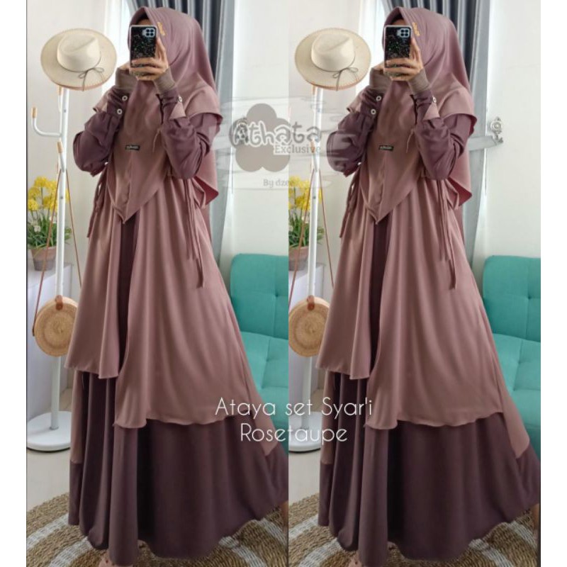 gamis Ataya Set Syar'i original By Athata