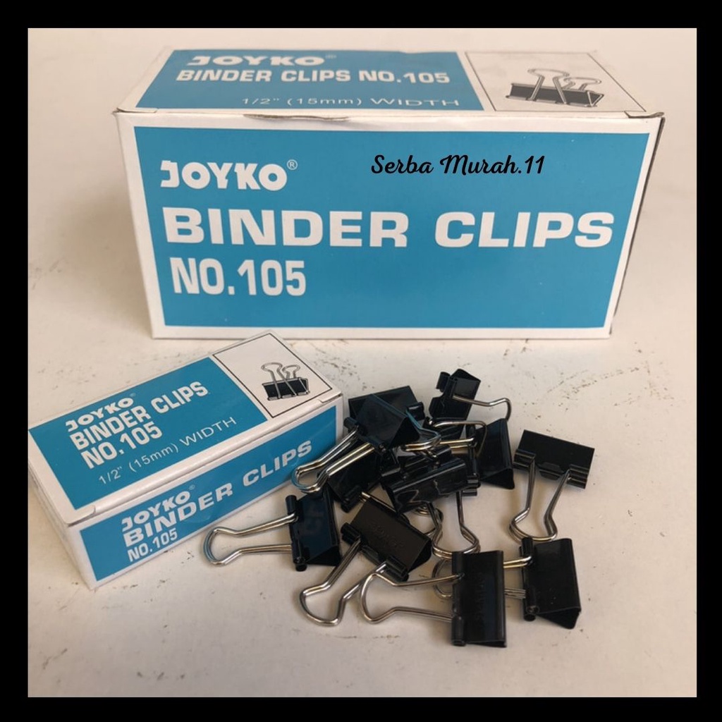 

PENJEPIT KERTAS KLIP / BINDER CLIP JOYKO NO 105 15mm MURAH