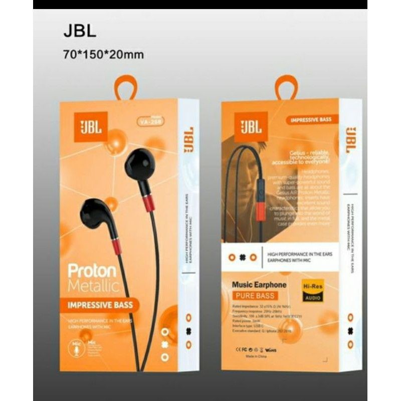 handset / earphone JBL VA-258 super megabass