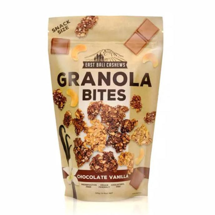 

EAST BALI CASHEWS GRANOLA BITES CHOCOLATE VANILLA 125GR