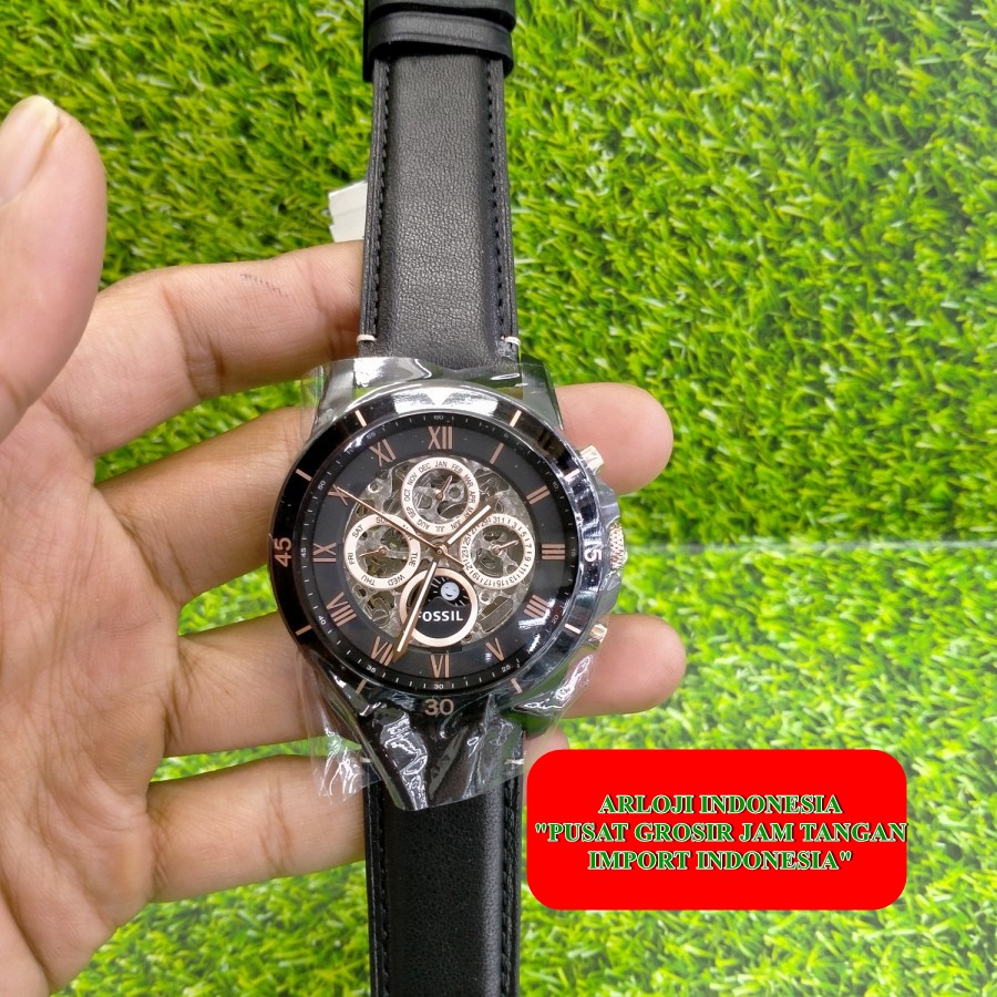 New Arrival Jam Fossil Me3138 Grant Sport Automatic Skeleton Garansi 1th