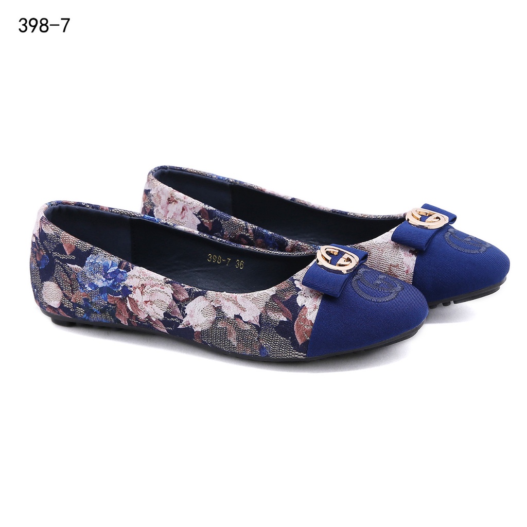 GC Floral GG Logo Floral Flat Shoes #398-7