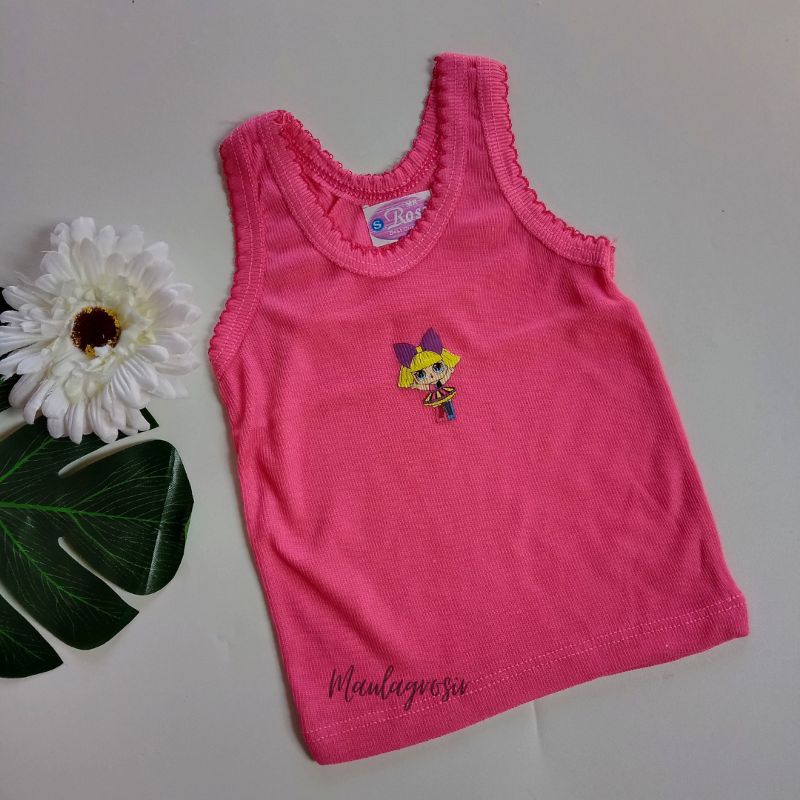 12 Pcs Singlet Kaos Dalam Anak Cewek Rose