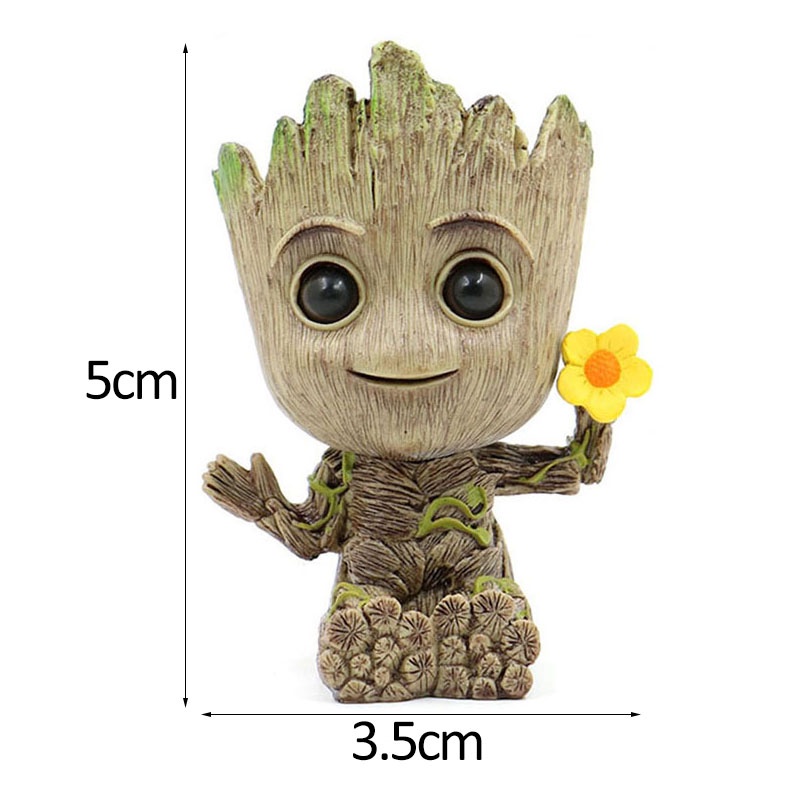 Pot Bunga Desain Karakter Bayi Groot Guardians of the Galaxy Untuk Dekorasi Rumah