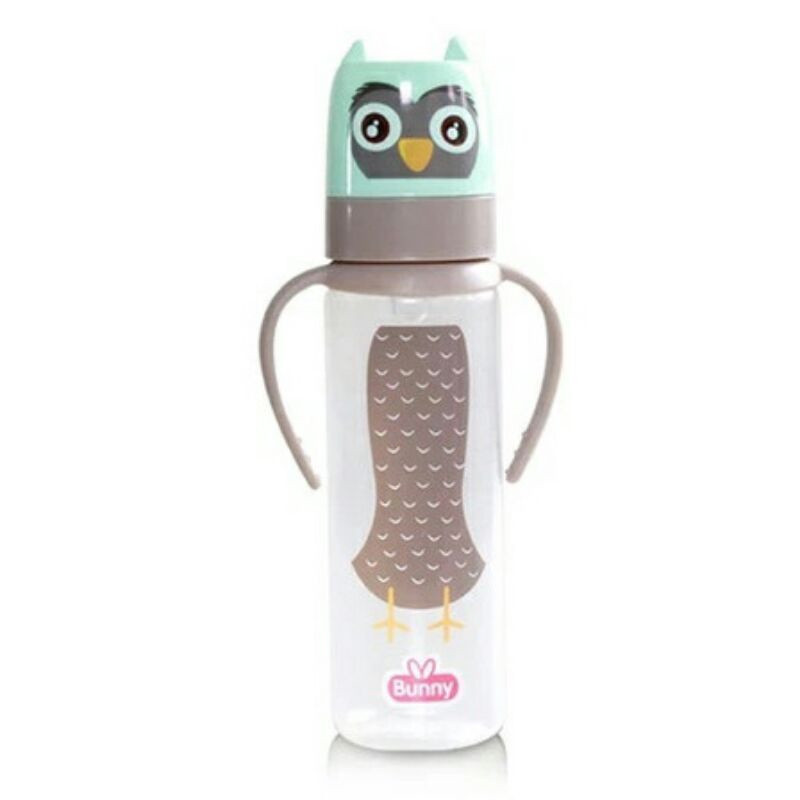 Botol Susu Karakter Lucu Dengan Gagang/Pegangan BPA Free 250 Ml/ 125 Ml Bunny DB 2414/1214