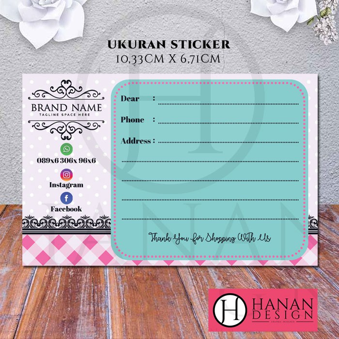 

Stiker Label Pengiriman Paket Olshop Online Shop Custom - Motif Polkadot Kotak Kotak