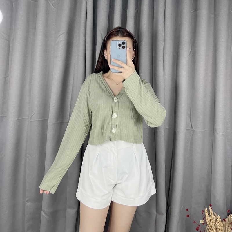 Knit button cardi longsleeve 046 | knit long sleeve | atasan rajut lengan panjang