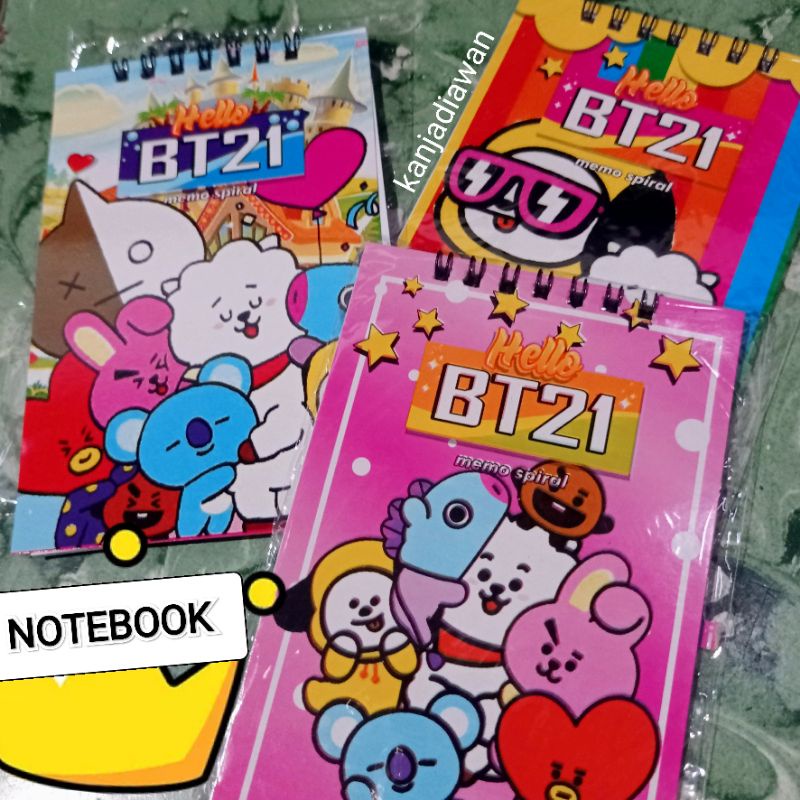 

Memo Karakter Spiral Notebook BTS BUKU SAKU
