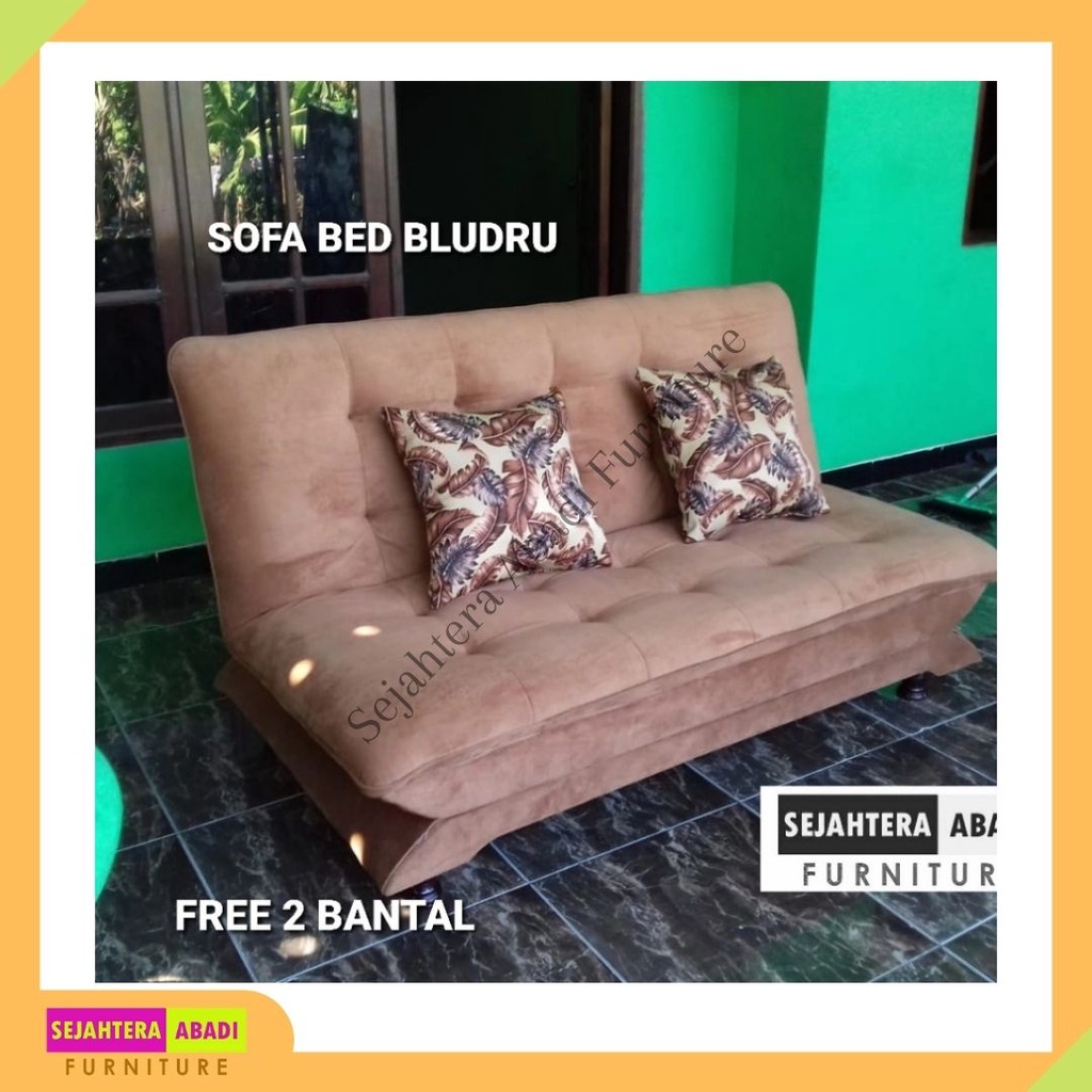 sofa bed, sofa santai, sofa tamu, sofabed reclining bludru/oscar besar