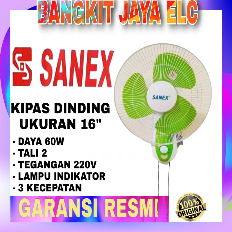 KIPAS ANGIN SANEX DINDING UKURAN 16 INCH KIPAS GANTUNG SANEX 16"