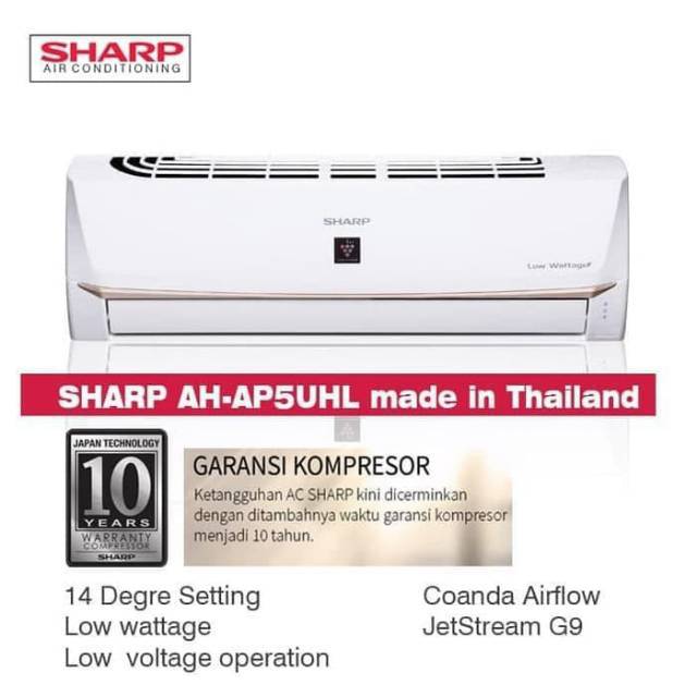 Ac Sharp Ah Ap5uhl 1 2 Pk Plasma Lowwat Plus Pasang Free Ongkir Depok Shopee Indonesia 