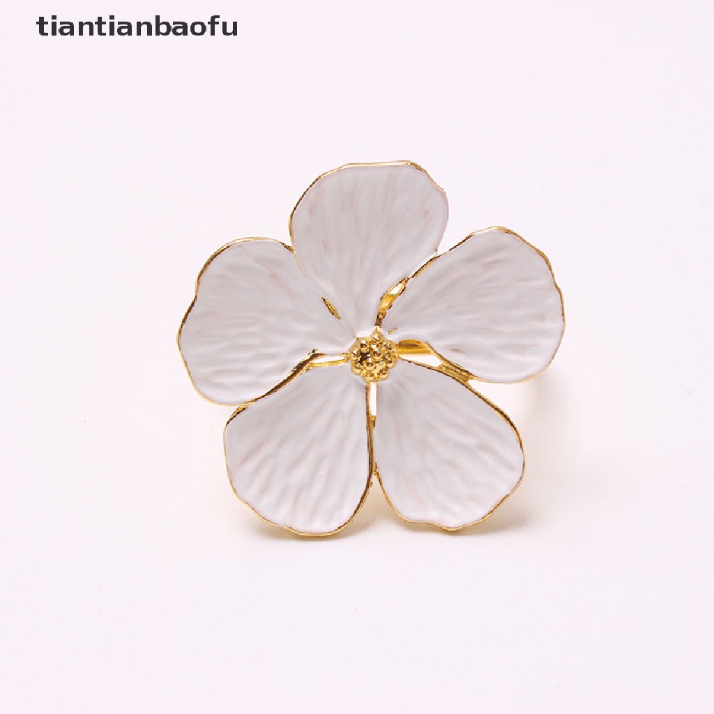 [tiantianbaofu] Wedding Simple Plum Napkin Napkin 5 Petals Lucky Flower Napkin Ring Napkin Rings Boutique