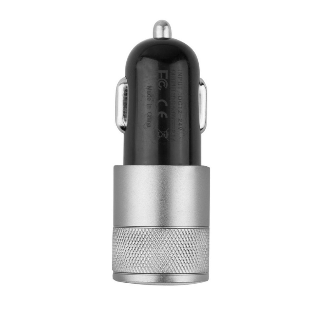 Fashion Dual USB Car Charger 2.1A - FM-001-Hitam