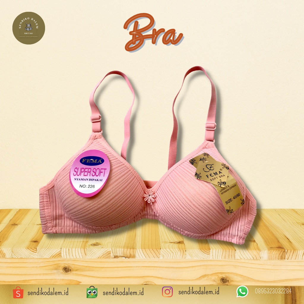 FEMA SOFT BRA 226 PINK | Bra busa lembut dan nyaman